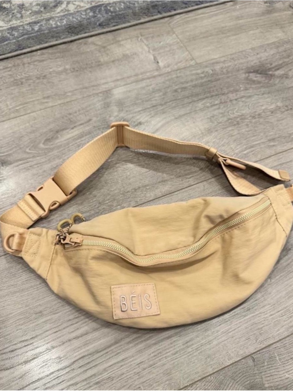 BEIS Tan Belt Bag with Front Zipper